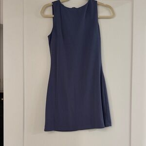 Elegant Blue Sleeveless Dress